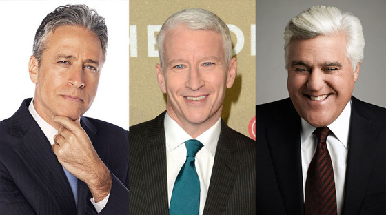 Hollywood Silver Foxes, Jon Stewart, Anderson Cooper, Jay Leno Hollywood Silver Foxes, Jon Stewart, Anderson Cooper, Jay Leno